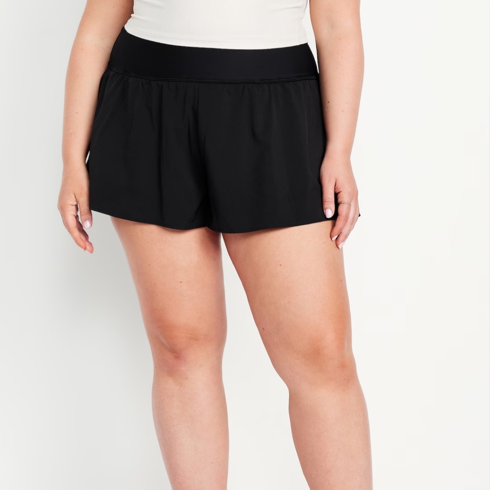 ⭐ Black Old Navy Stretch tech Running Workout Shorts 2X⭐